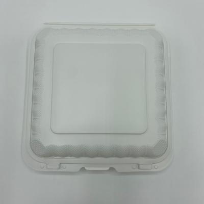 China Hot Sale USA Disposable Burger Container 9*9 Inch One Compartment Clamshell Burger Container for sale