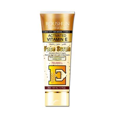 China Exfoliator Roushun Private Label Exfoliate Whitening Remove Dark Spots Acne Blackheads Brightening Organic Skin Scrub for sale