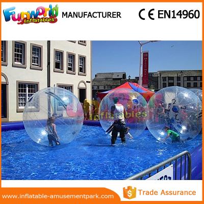 Cina Palla gonfiabile trasparente della sfera dell'acqua della palla di Zorb di estate della saldatura una garanzia da 1 anno in vendita