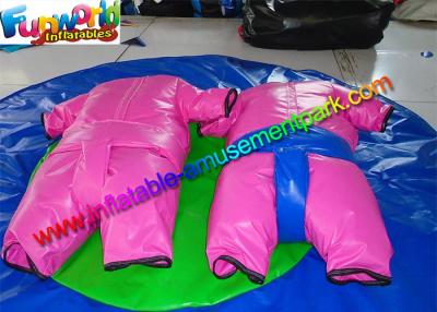 China Commercial Pink Adult Inflatable Sumo Wrestling Suits For Rent , Custom for sale