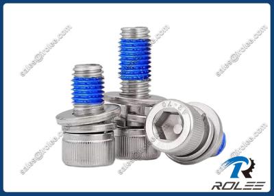 China DIN912 Socket Cap Head Self-locking SEMS Screw, Stainless Steel 304/A2/18-8 en venta