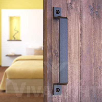 China Modern Sliding Barn Door Handle Hardware Replacement Customized Black Luxury European Style Barn Door Handle Pull Barn Door Hardware Kit for sale