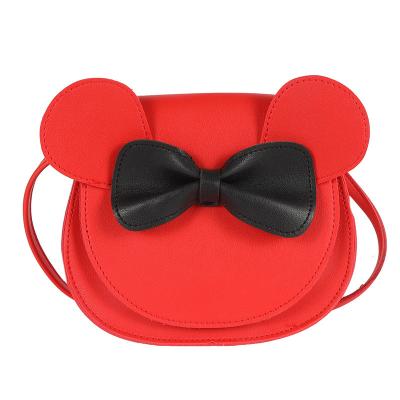 China PU Leather Waterproof Hot Selling Fashionable Cute Cross - Body Purse Cute Bowknot Shoulder Handbag Little Girl Purse Bag for sale