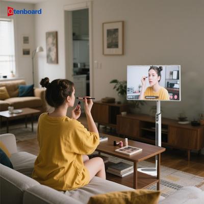 China Qtenboard 23.8 32 Inch Wireless Rollable Smart Touch Screen TV Portable Touch Screen Monitor TV With 9hr Battery for sale