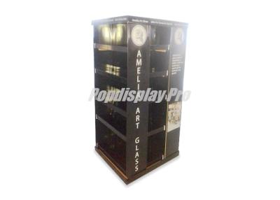 Chine manière 4 montrant le support de palette de carton de plancher pour les cadeaux en verre de boule de cristal d'arts tenant l'étagère 4 chaque côté à vendre