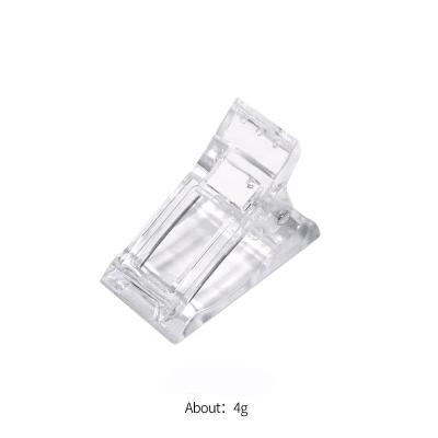 China Approx. 6g Function Clear Nail Clips Plastic Colorful Poly Gel Finger Make-up Fixed Tips for sale