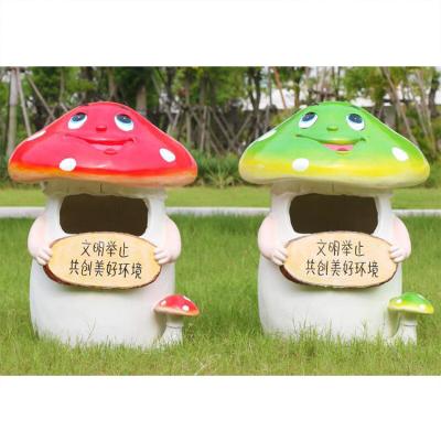 China Waterproof/Waterproof/High Temperature Resistant/Trash Can Ends 10 Years Customized Landscape Animal Sculpture Outdoor Fiberglass Creative Ornaments for sale