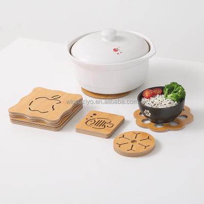 China Wholesale Waterproof Heat Resistant Bamboo Coffee Cup Coasters Bamboo Square Kitchen Dish Dish Place Mat for sale