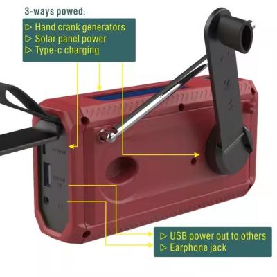 China AM/FM Radio Waterproof Emergency Radio with LED Flashlight and NOAA Weather Alerts for sale