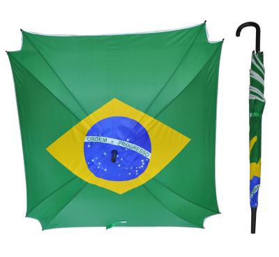 China Windproof golf umbrella wholesale Large Big fiberglass Ribs Umbrellas Windproof Square Straight Umbrella with custom logo for sale