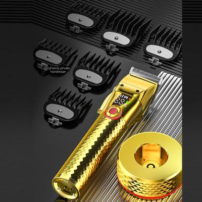 China Hotel MetalFX Hair Salon USB Clippers Gold Professional Rechargeable Cordless Hair Trimmers and Clippers 2 Speed Barber Clippers for sale