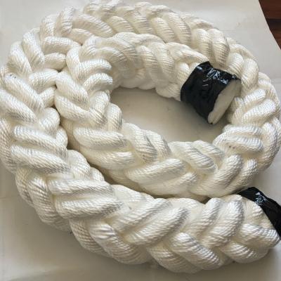 China Polyester 8 12 Strand Elastic Marine Mooring Ship Rope 100mm Price for sale