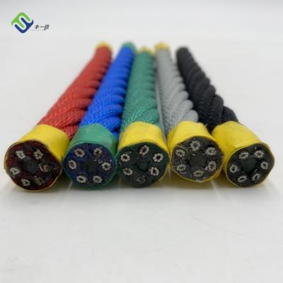 China Os PP prendem a costa 6 da corda 16mm da combinação do campo de jogos com núcleo da fibra à venda