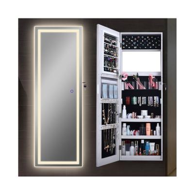 China Wholesale High Quality Wall Mounted Jewelry Storage Cabinet Mirror Makeup Magnifying Full Dressing Mirror for sale