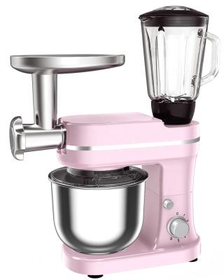 China Multifunctional 1200W Beater Ejector Button 3 in 1 Free Standing Stand Cake Mixer Machine 6 Speed Electric Mixer for sale
