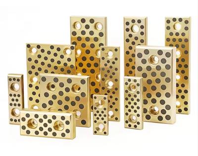 Cina Massello intarsiato Grafite Bronzo bullone tipo buco Sliding cuscinetto auto lubrificante slider ottone senza olio targa di usura in vendita