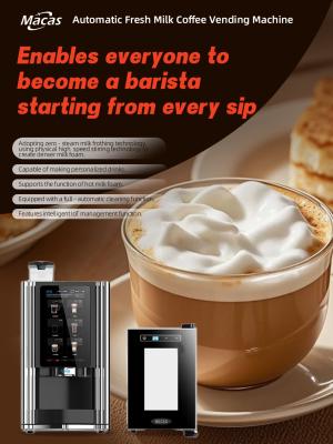 China Fresh Milk Bean To Cup Coffee Vending Machine With 15.6inch Touch Screen for sale