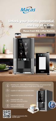 China Commercial Best Fresh Milk Coffee Vending Machine In Coffee Shop for sale