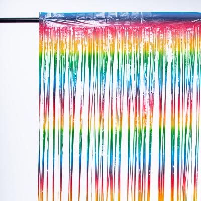 China Modern PET Colorful Fringe Backdrop Waterproof Curtain For Living Room Bedroom Bathroom for sale