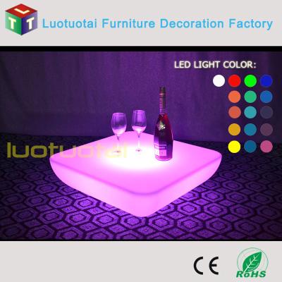 China Bar Table Vondom Idea 62CM Plastic Waterproof Hookah Table Chair/LED Yoga Table Remote Control LTT-LT01 for sale