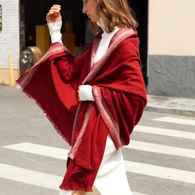 China Premium Pure Winter Women's Shawl Woolen Feeling Warm Lamb Soft Autumn Soft Bottom High-end Fashion Soft Scarf for sale