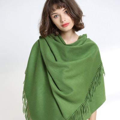 China Custom Women's Poncho Pure Colors Fall Winter Pashmina Wrap Women's Shawls Scarf Soft Soft Feeling Print Wrap for sale