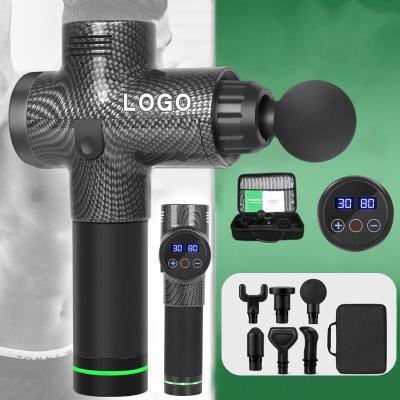 China 20/30 Speed Rechargeable Handheld Deep Tissue Percussion Muscle Massage Gun, Fast Rechargeable Body Vibration Led Touch Screen Massage Gun for sale
