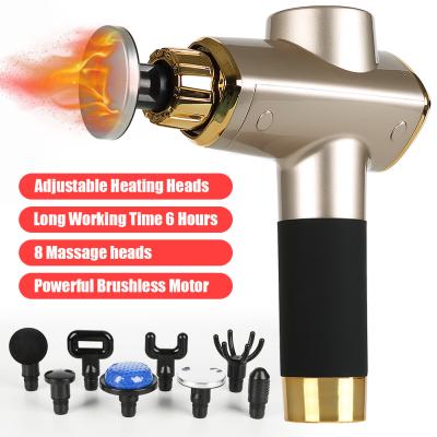 China High End Passionate Body Gun Massage Head Adjustable Temperature Control Muscle Massager for sale