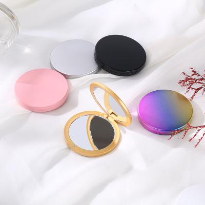China Wholesale Cute Silver Black European Modern Metal Custom Double Sided Baby Logo Gold Hand Luxury Vanity Mirror for sale