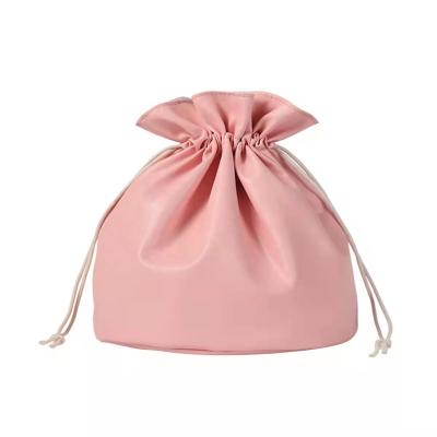 China Wholesale Supersdream Fashion Logo Printed Custom White Bag Drawstring Pouches Gift Packaging Cosmetic Jewelry Packaging Bags for sale