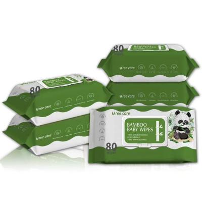 China Moisture Made in China Organic Biodegradable Wet Baby Wipes Pure Natural Baby Wet Wipes Degradable Compostable Bamboo Wet Baby Wipes for sale