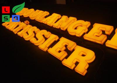 China 70mm 3D Solid Acrylic Led Letters 6500K Led Illuminated LED Channel Letter Sign for sale