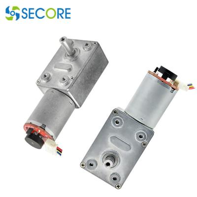 China Fase dual 12W del motor 180rpm 24V de Hall Encoder Dc Worm Gear con la cerradura del uno mismo en venta
