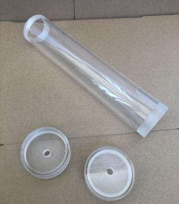 China Deployment/Decoration Xinkeda Customized CNC Machined Inner Outer Wire Acrylic Acrylic Tube With Screw Cover for sale