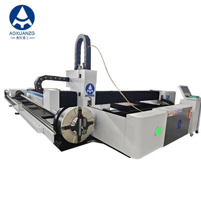 Chine Machine de découpe au laser à fibre de fibre ouverte de type 3015 à trois tubes et plaques à vendre