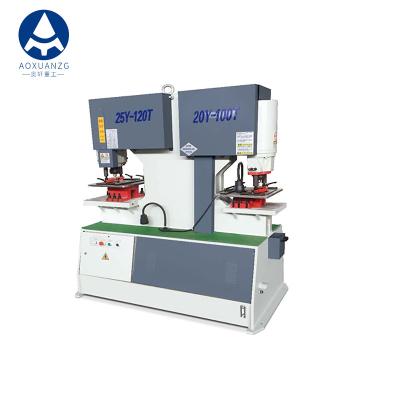 China 7500w 2Head Hydraulic Punch And Shear Machine 65T 90 Ton Ironworker for sale