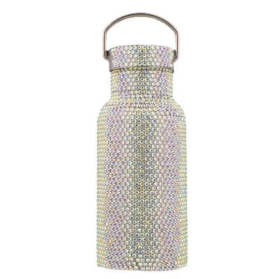 China PORTABLE Shiny Coffee Travel Mug Mugs Elegant Crystal Rhinestone Stainless Steel Water Bottle Mug for sale