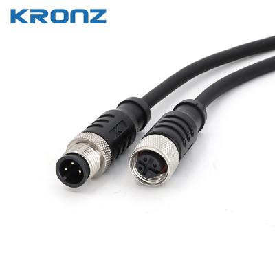 China M12 Connector Rechte kabeluitlaat M12 Mannelijke connector met PVC-voorgevormde kabel Te koop