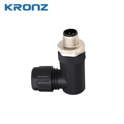 China M12 Conector de Sensor Parafuso Angular Impermeável IP67 Conectores Circulares 5-Pin Código A à venda