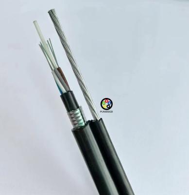 China Figura aérea 8 Cable de fibra óptica GYFTC8Y 24 núcleo cable dieléctrico de fibra óptica Negro Color en venta