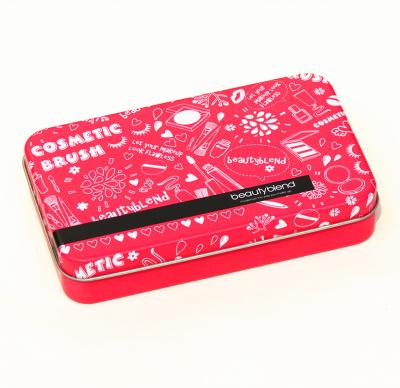 China Cosmetic Rectangular Tin Box , Metal Container Box 150*92*30H mm for sale