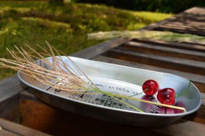 China Print Small Tin Ice Bucket Metal Serving Tray 250 x 165 x 30 mm for sale