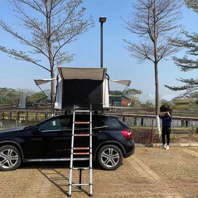 China Extended Type 2022 New Car Wholesale Outdoor Roof Tent Hard Shell Folding Camper SUV Roof Tent for sale
