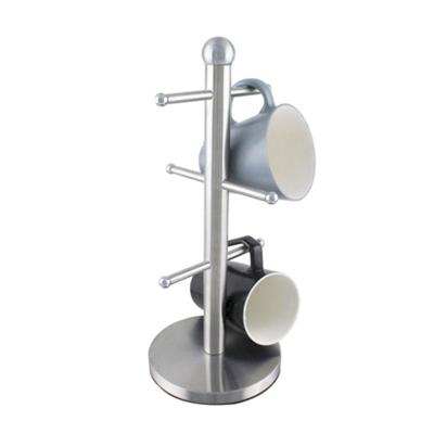 China Golden Tree Cup Holder Stand Home Storage Hangs Hanging Display Black Metal Cup Rack for sale