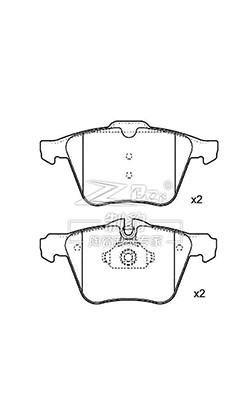 China Volvo S80L D1305 Chapas de travão cerâmicas dianteiras 1405511 Sistema de travagem Ate à venda