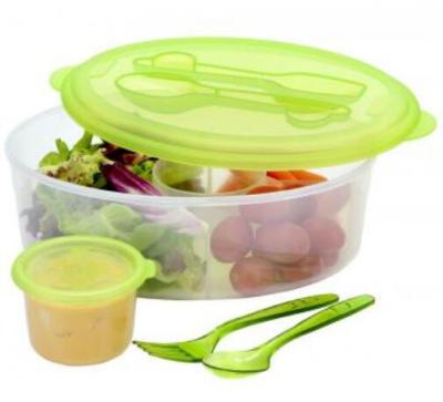 China Sustainable salad to go bowl with fork and spoon for sale
