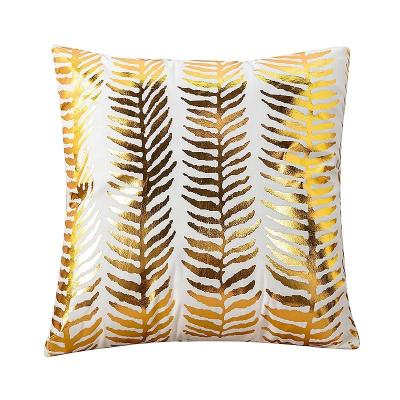 China Folded Gold Foil Printing Pillow Case Simple Heart Geometry Striped Love Letter Print Pillows Waist Throw Cushion Cover Home Decor for sale