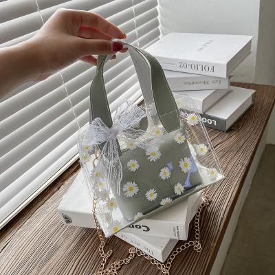 China 2022 New Version Fashion \Cute Small Bags PVC Chain Cross Female Comfortable \Durable Korean Fashion Handbag - Body Jelly Bag for sale