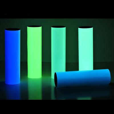 China Night PVC Printable Self Adhesive Luminous Glow in the Dark Photoluminescent Vinyl for Safety Warning for sale