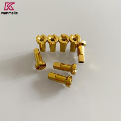 China Titanium Spoke Nipple 14g 12mm 14mm Factory Price For Bike Part for sale